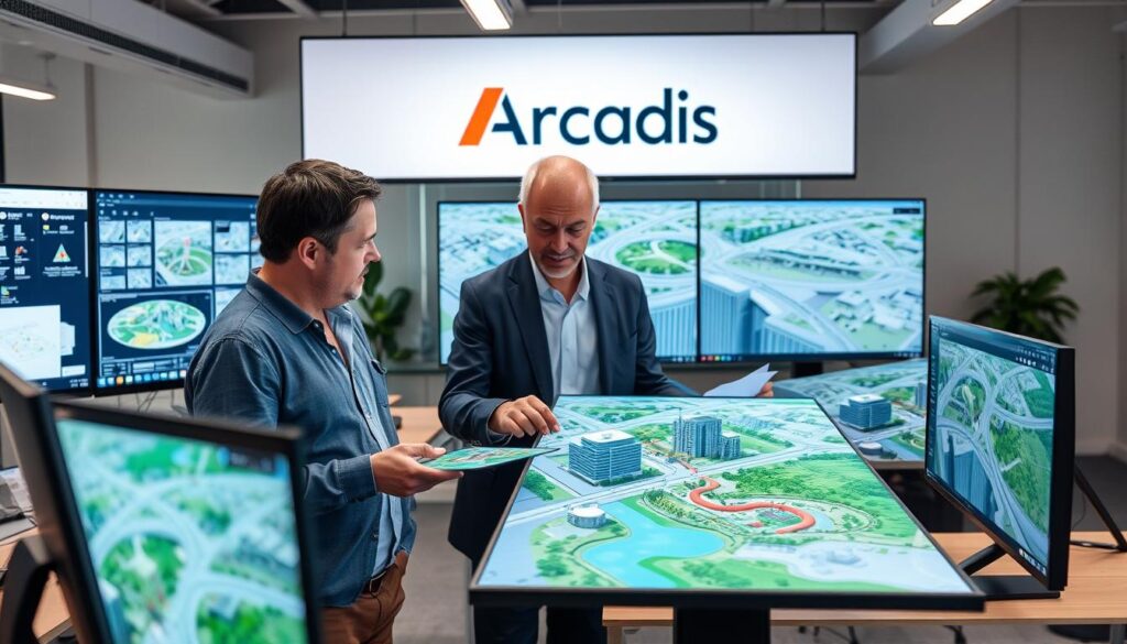Arcadis team working on sustainable urban development project Arcadis team working on sustainable urban development project