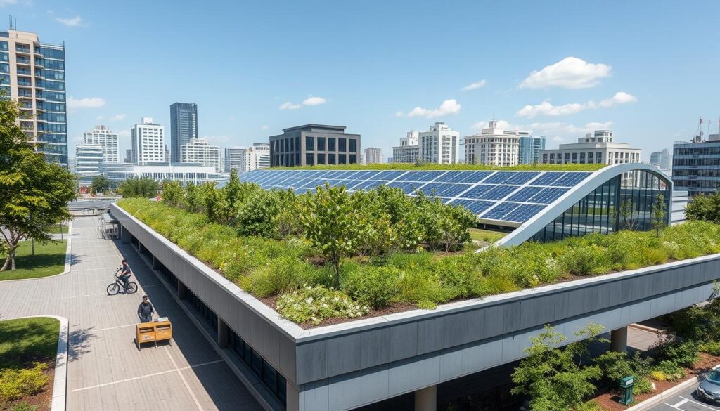 Sustainable infrastructure project showcasing green building techniques from a notable civil engineering company Sustainable infrastructure project showcasing green building techniques from a notable civil engineering company