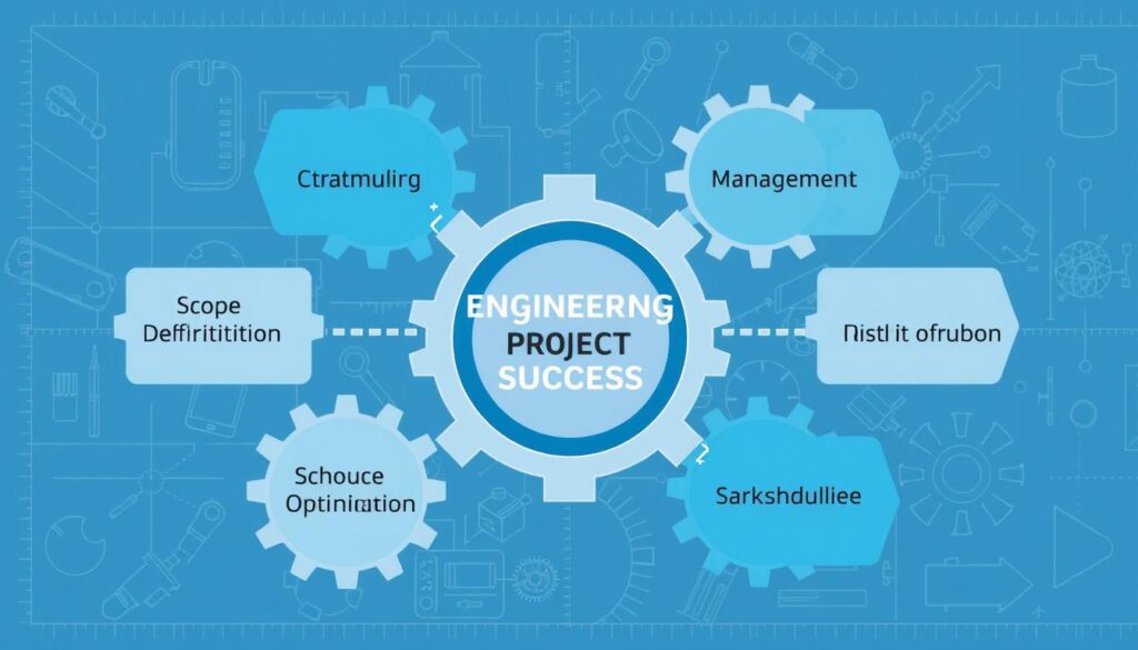 Visual representation of the core objectives of engineering project management showing interconnected elements Visual representation of the core objectives of engineering project management showing interconnected elements