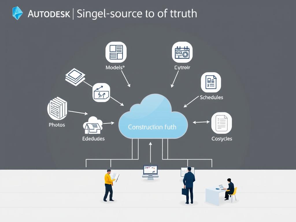 Autodesk Construction Cloud data management showing single source of truth Autodesk Construction Cloud data management showing single source of truth