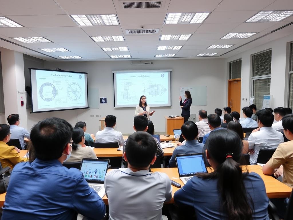 Engineering lecture at a Vietnamese technical university Engineering lecture at a Vietnamese technical university