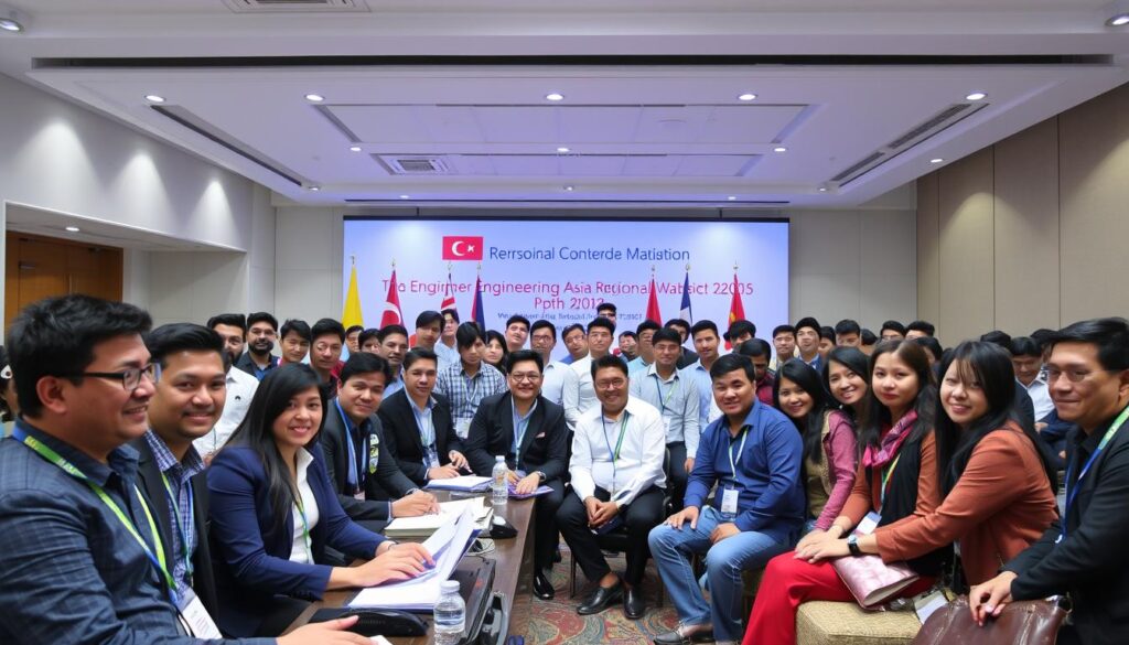 Engineering professionals from across Southeast Asia at a regional conference Engineering professionals from across Southeast Asia at a regional conference