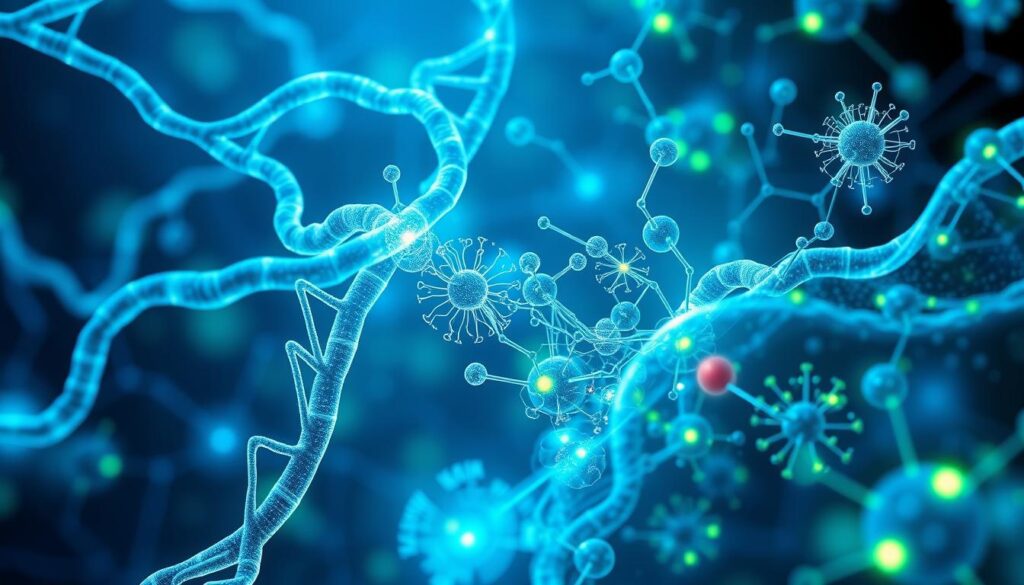 Futuristic visualization of integrated biotechnology and bioengineering solutions Futuristic visualization of integrated biotechnology and bioengineering solutions