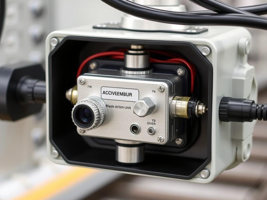 Inertial measurement unit installed on a track inspection vehicle