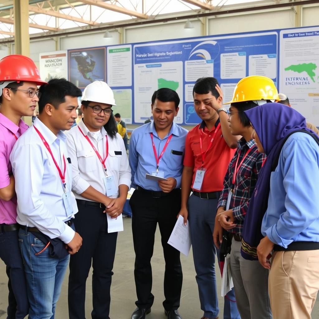 International engineers collaborating with local teams in Southeast Asia