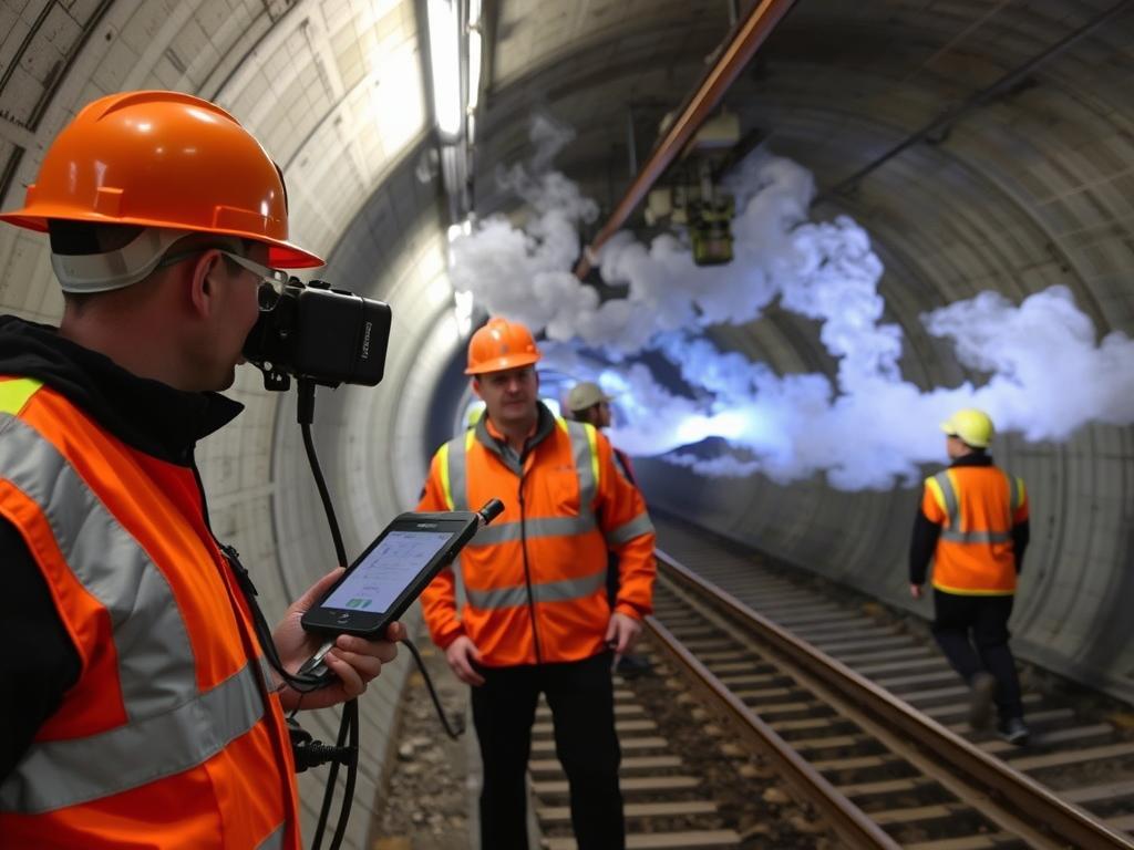Safety compliance testing of a rail tunnel ventilation system with smoke visualization Safety compliance testing of a rail tunnel ventilation system with smoke visualization