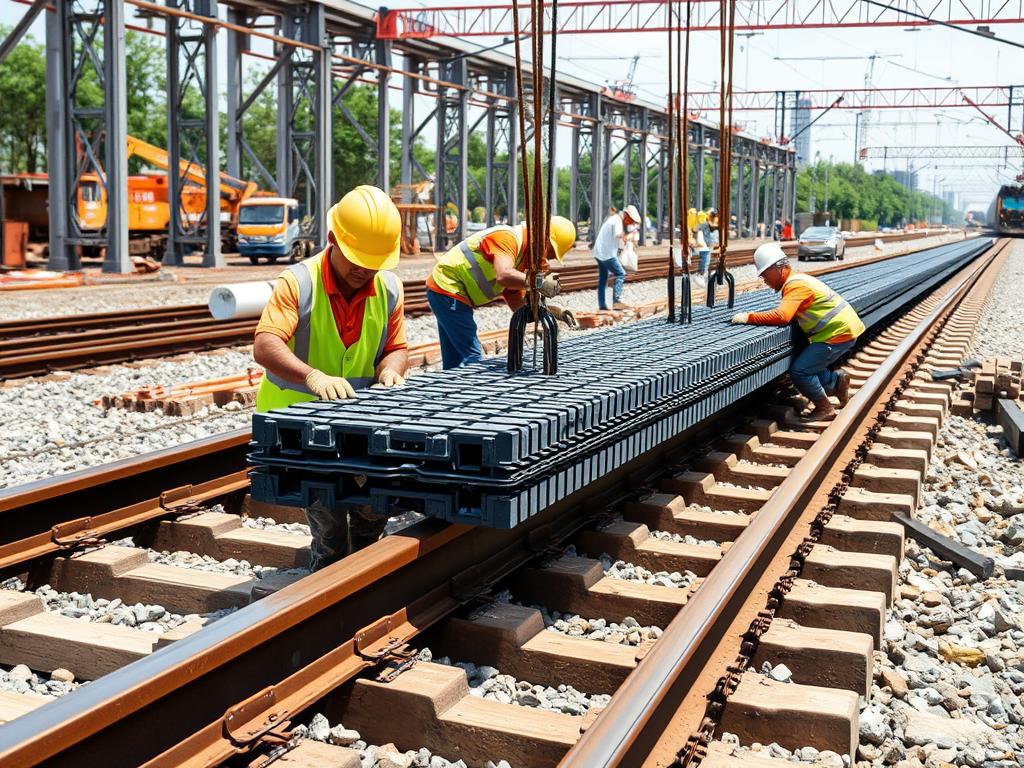 Sustainable materials being used in high-speed rail track construction