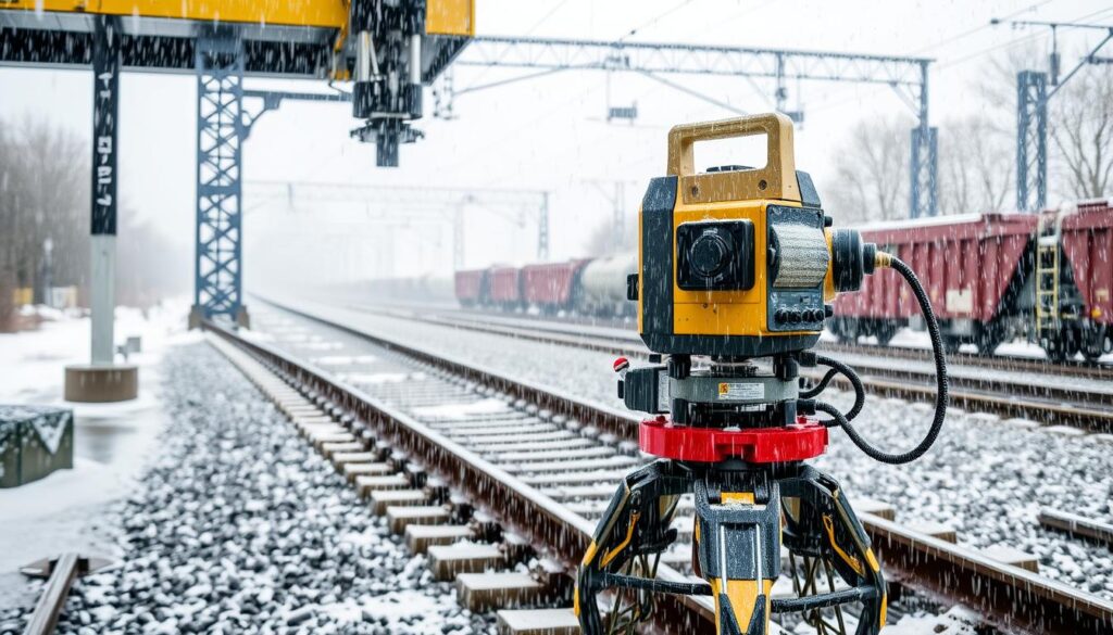Track geometry measurement in challenging environmental conditions